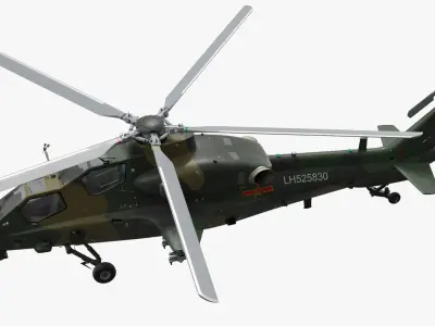  Changhe Helicopter Z-10 Camo Green Simplified 