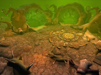 Fantasy Chess RPG Environment - Dungeon3 Low-poly 3D model