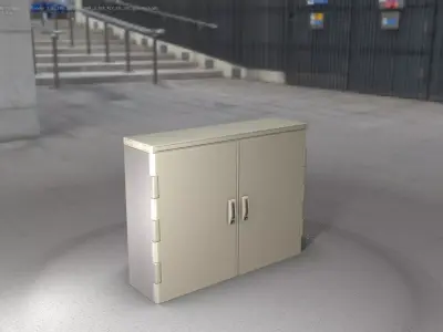Electrical Distribution Cabinet 31 Low-poly 3D model