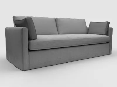 Sylvie Slipcover Bench Cushion Sofa by Robin Bruce 3D model