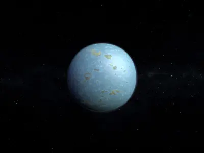 Alien Planet 08 Low-poly 3D model