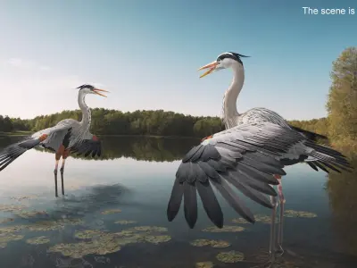  Realistic Great Blue Heron 