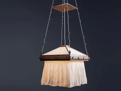 Loft style pendant lamp 3D model