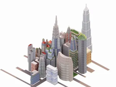 city- urban 3D model