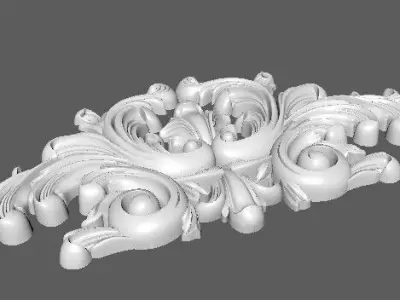 Central decor ornament for furniture 3D model 1122