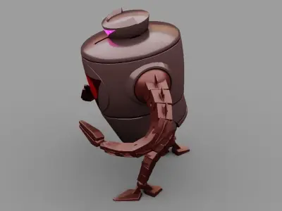 PIXAR VILLAIN ROBOT rigged - animated character 3D model