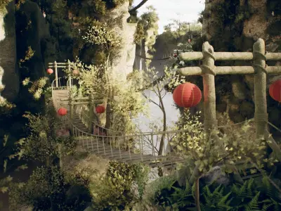 Chinese Landscape 63 Assets Low-poly 3D model