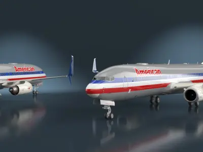  American Airlines Boeing 737-900 with Cabin and Doors Rigged for Maya 