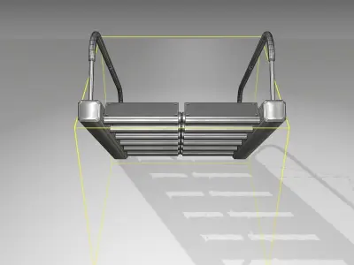 Futuristic Stairs - 19 - Basic Textures Low-poly 3D model