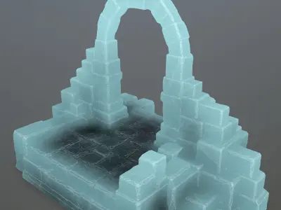 ice gate  Low-poly 3D model
