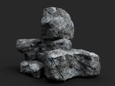 Rock 16-2 Low-poly 3D model