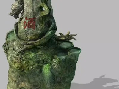Chang City - landscape stone dragon 11 3D model