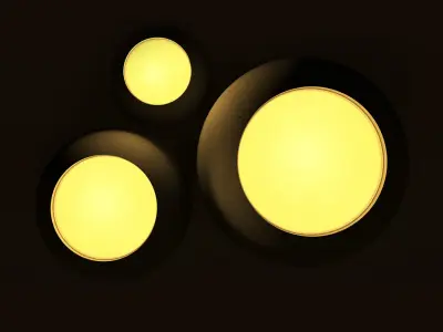 Concrete lamps 3D model