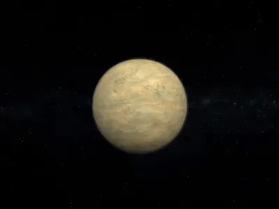 Dwarf Alien Planet or Moon 05 Low-poly 3D model