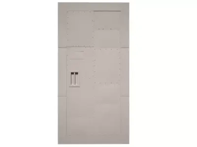 Steel door wrecked 3D model