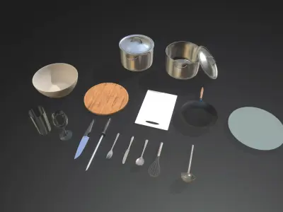 KITCHEN PACK  Low-poly 3D model