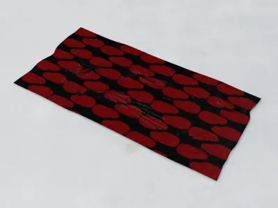 A carpet 3d model polka dot scarf Free 3D model