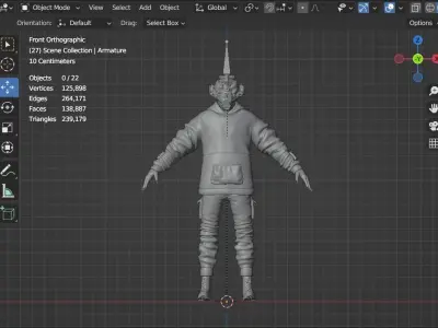 Scifi Character - Cyberpunk Underlord Low-poly 3D model