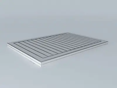 Bamboo Floor and Shower Mat Free 3D model