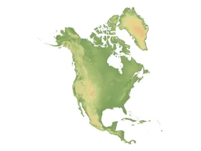 North America Terrain 3D Map 3D model