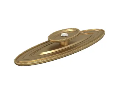 Old Gold Design Classic Handle Door 3D model