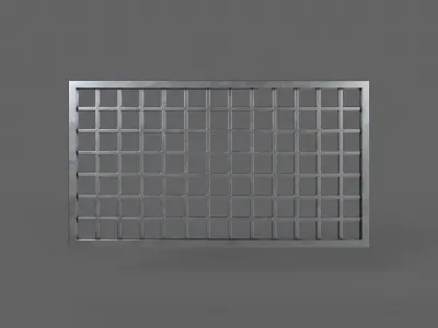 PBR Prison Window 4 Low-poly 3D model