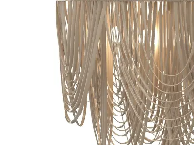 Whisper Chandelier Cream Stone Leather 3D model