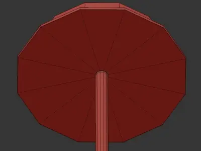 Ebenezer five light fixtures hanging from wooden rod 3D model