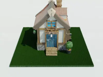 HandPainted Fantasy House Low-poly 3D model