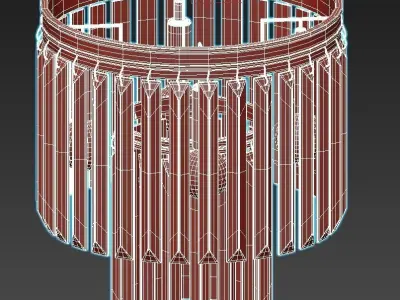vitaluce-v5155-1-3-1pl light fixture with crystals hanging fr... 3D model