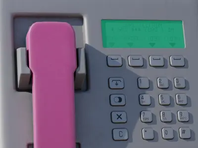 T mobile phone booth Low-poly 3D model