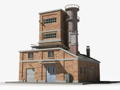 Factory xx11 Low-poly 3D model purchase