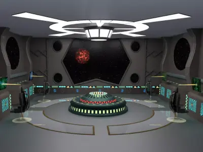 Starship command center 3D model