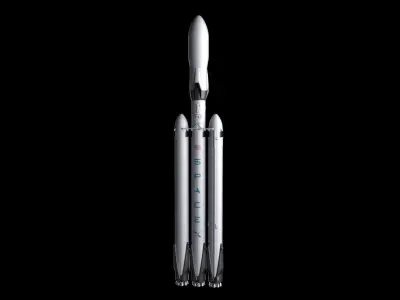 Falcon Heavy Fully Reusable 3D model