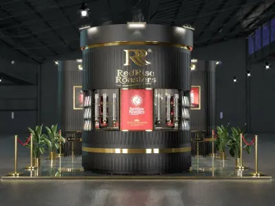 3D coffee roasting trade show booth design 3D model
