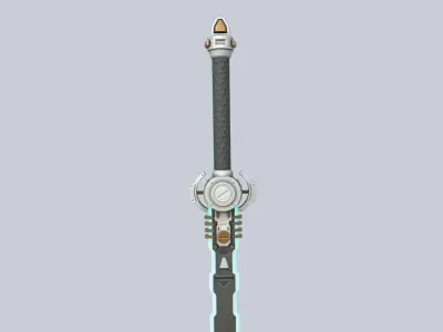 Scifi sword Low-poly 3D model