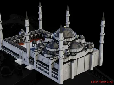 Blue mosque 3D print model