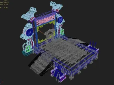Game Gang Building - Martial Arts station 01 3D model