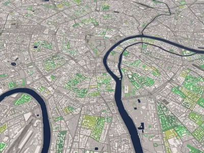 Moscow Russia 30x30km City Map 3D model