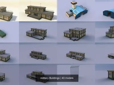 military Buildings 3D Model Pack