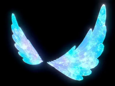 Crystal Wing Low-poly 3D model