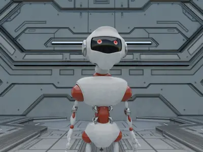 Random Dynamics Humanoid Robot 3D Model Low-poly 3D model
