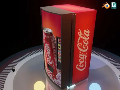 Vending Machine Low Poly Game Ready Low-poly 3D model