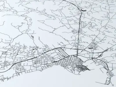 Ibiza Road Network and Streets 3D model