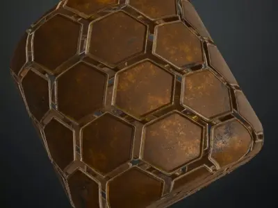 Rusty Metal Plate Transparent Industrial PBR Seamless Texture