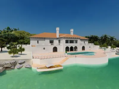 Casa Scene-villa-modern house 3D model 29