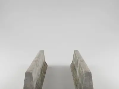 Traffic concrete barrier 01 Low-poly 3D model