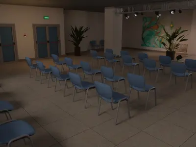 Conference Room 01 Unity Asset Low-poly 3D model