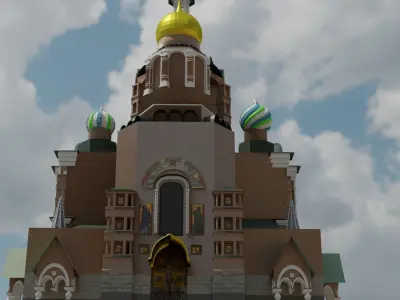 The Church of the Savior on Spilled Blood Low-poly 3D model