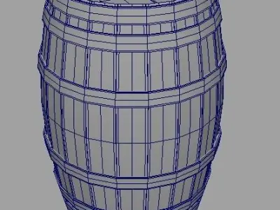  Oak barrel Free 3D model